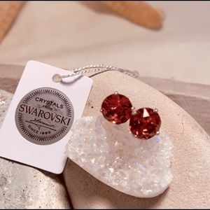 Swarovski Astral Pink Crystal post earrings